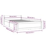vidaXL Cadre de lit avec tiroirs Blanc 100x200 cm
