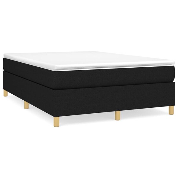 vidaXL Cadre de lit Noir 140x190 cm Tissu