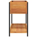 vidaXL Jardinière et étagère 110x45x80cm bois massif d'acacia et acier