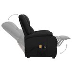 vidaXL Fauteuil de massage Noir Similicuir