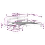 vidaXL Cadre de lit avec tiroirs sans matelas blanc 200x200 cm
