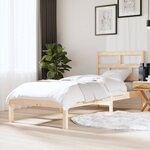 vidaXL Cadre de lit 75x190 cm Petit simple Bois massif