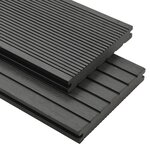 vidaXL Panneaux de terrasse solides et accessoires WPC 10m² 2 2 m Gris