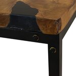 vidaXL Table basse Teck Résine 60x60x40 cm