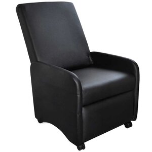 vidaXL Fauteuil pliable noir similicuir