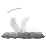 vidaXL Chaise pliable de sol Gris clair Tissu