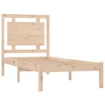 vidaXL Cadre de lit bois massif 75x190 cm petit simple