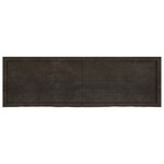 vidaXL Dessus de table marron foncé bois chêne massif traité