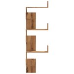 vidaXL Étagère d'angle murale chêne artisanal bois d'ingénierie