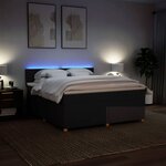 vidaXL Sommier à lattes de lit avec matelas Marron foncé 180x200 cm