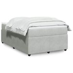 vidaXL Sommier à lattes de lit et matelas gris clair 120x190cm velours