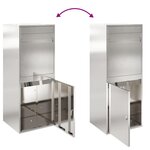 vidaXL Boîte de dépôt de colis Noir 41 x 38 x 103 cm Acier inoxydable