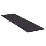 vidaXL Coussin de chaise de terrasse noir (75+105)x50x4 cm