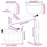 vidaXL Ensemble d'accessoires de sauna 4 Pièces Marron