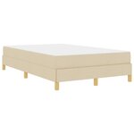 vidaXL Lit à ressorts avec matelas Crème 120 x 190 cm tissu