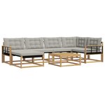 vidaXL Ensemble de canapés d'extérieur 7 pc Blanc et gris clair