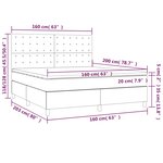 vidaXL Sommier à lattes de lit avec matelas et LED Crème 160x200 cm