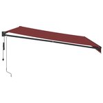 vidaXL Auvent rétractable automatique bordeaux 450x300 cm