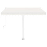 vidaXL Auvent automatique sur pied 300x250 cm Crème