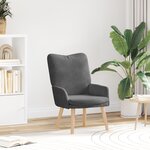 Fauteuil relaxant vidaXL en velours côtelé gris foncé