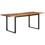 vidaXL Table à manger 180x90x75 cm bois massif d'acacia
