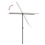 vidaXL Parasol de jardin avec mât en aluminium 180x110 cm blanc sable