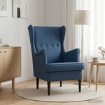 vidaXL Fauteuil Bleu Tissu