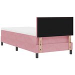 Lit tapissier vidaXL avec matelas et LED Rose 90x200 cm Velours