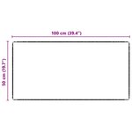 vidaXL Tapis Couloir Gris 50 x 100 cm