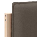 vidaXL Tête de lit capitonnée Gris Naturel et Clair 160 cm Pin massif