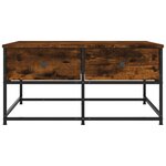 vidaXL Table basse chêne fumé 80x80x40 cm bois d'ingénierie
