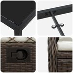 vidaXL Ensemble de salle à manger pour jardin 7 Pièces Marron polyrotin