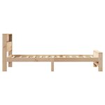 vidaXL Cadre de lit Marron 90 x 190 cm Bois massif en pin
