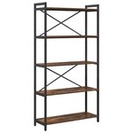 vidaXL Étagère Chêne fumé 80 x 30 x 155 cm Bois d'ingénierie