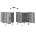 vidaXL Table de chevet sonoma gris 40x40x50 cm bois d'ingénierie