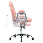 Chaise fauteuil siège de bureau informatique étude pivotante Rose similicuir rose 02_0024056