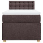 vidaXL Sommier à lattes de lit avec matelas Marron foncé 100x200 cm