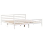 vidaXL Cadre de lit avec tête de lit sans matelas blanc 200x200 cm