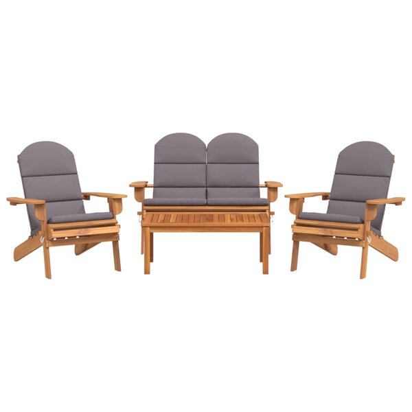 Ensemble de salon de jardin meuble d'extérieur ensemble de mobilier 4 pièces bois acacia solide 02_0014215