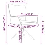 vidaXL Chaises pivotantes à manger lot de 2 Gris clair Velours