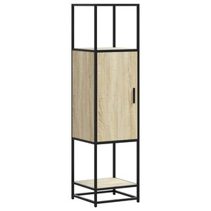 vidaXL Buffet haut chêne sonoma 35 5x35x139 cm bois d'ingénierie métal