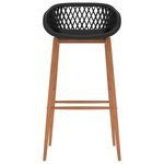 vidaXL Ensemble de bar 5 Pièces Blanc et noir