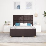 Cadre de lit vidaXL Marron foncé 140x190 cm Tissu