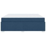 vidaXL Cadre de lit avec matelas Bleu 180 x 200 cm tissu