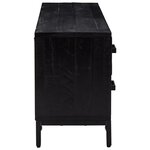 vidaXL Armoire de rangement Noir 110x30x45 cm Bois de pin massif