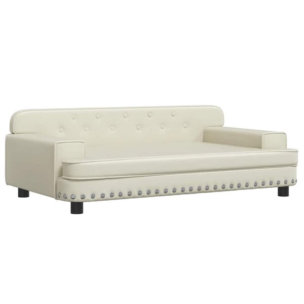 vidaXL Canapé pour enfants crème 90x53x30 cm similicuir