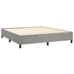 vidaXL Sommier à lattes de lit avec matelas LED Gris clair 160x200 cm
