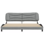 vidaXL Cadre de lit sans matelas gris clair 200x200 cm tissu