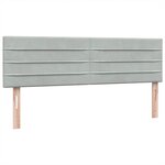 vidaXL Sommier à lattes de lit et matelas gris clair 160x220cm velours
