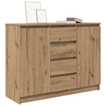 vidaXL Buffet et tiroirs chêne artisanal 100 5x35x76cm bois ingénierie
